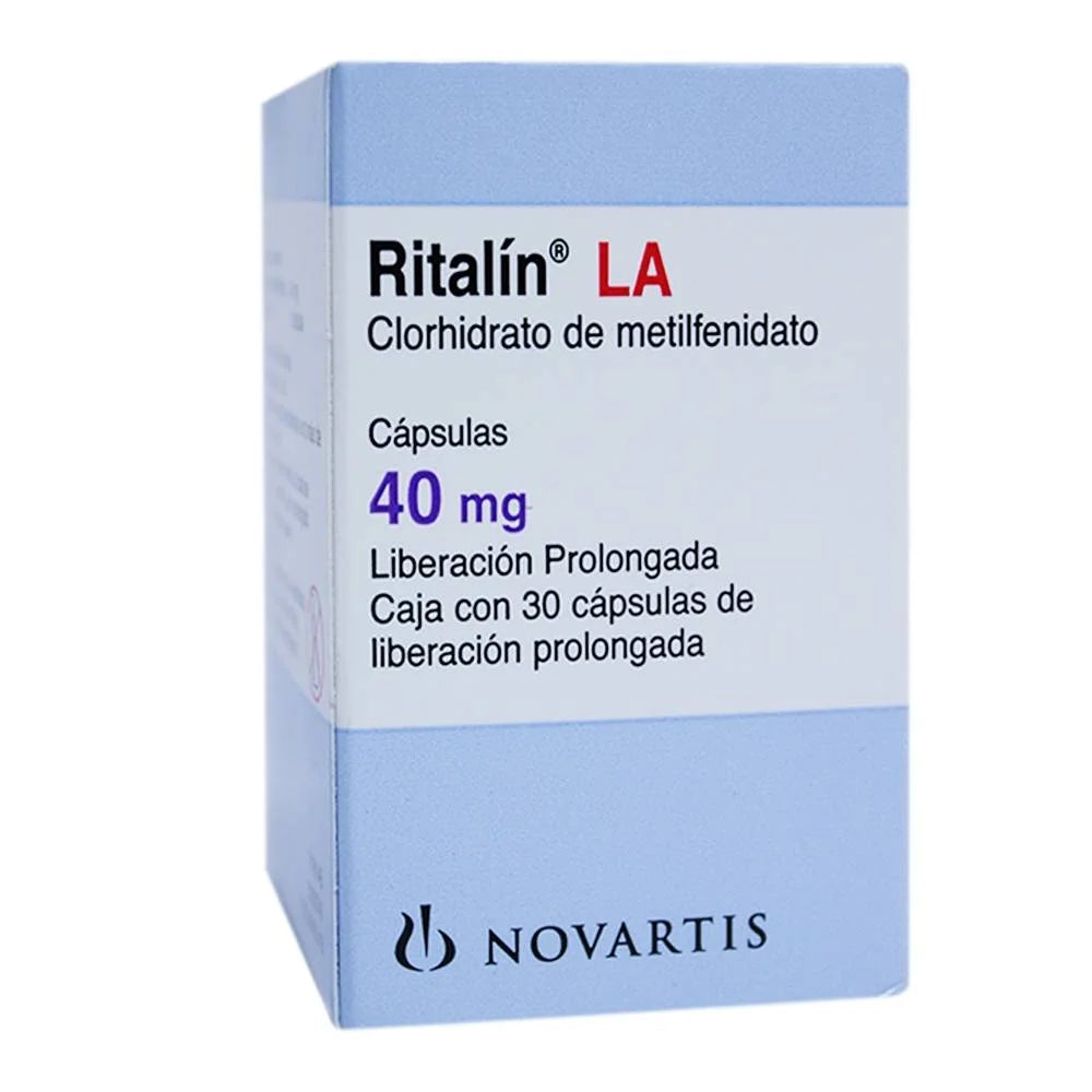 Ritalin La 40 Mg Con 30 Capsulas De Liberacion Prolongada
