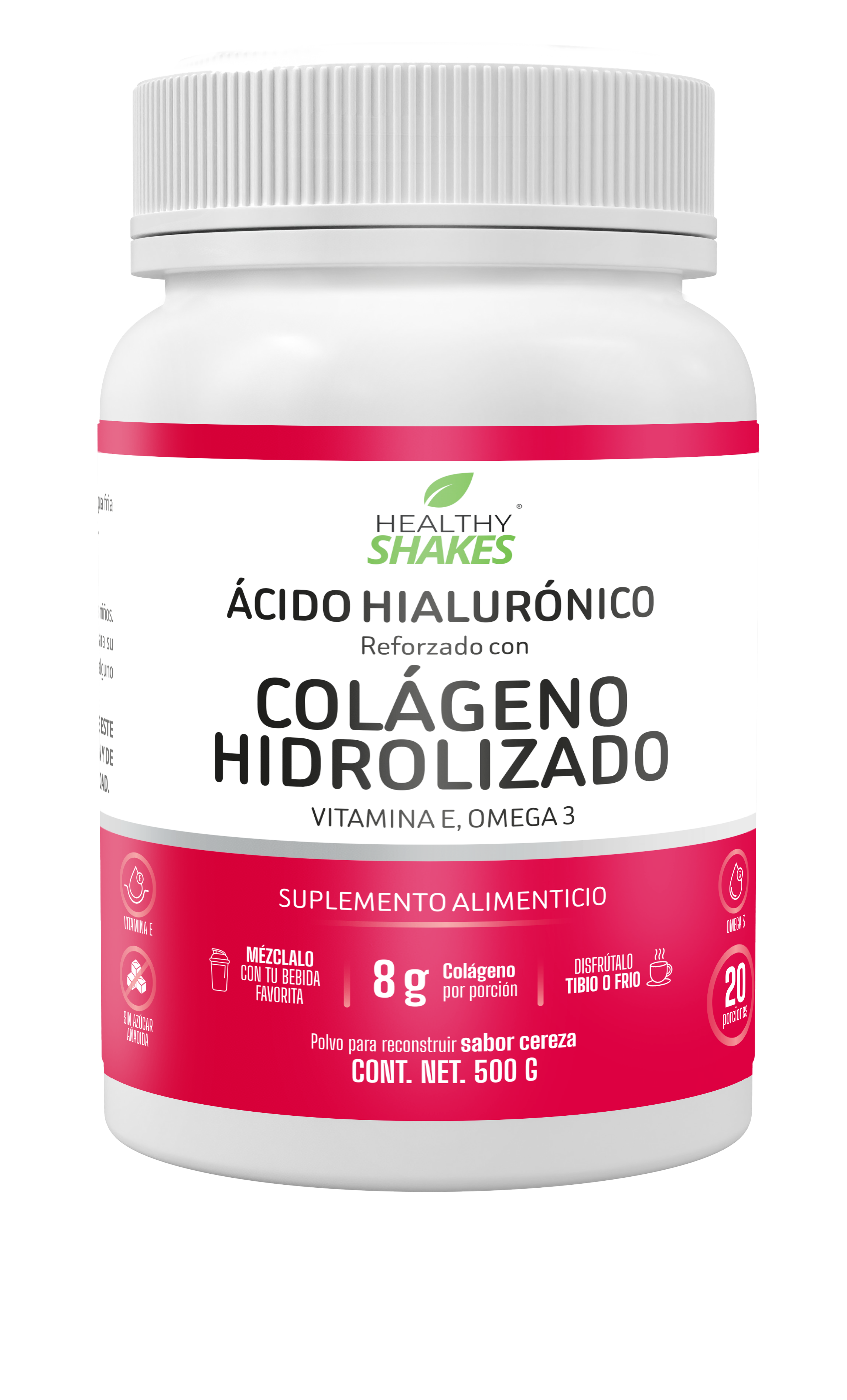 AC+ Colageno Hidrolizado+ Vit E+ Omega 3 Polvo 500 G Healthy Shakes