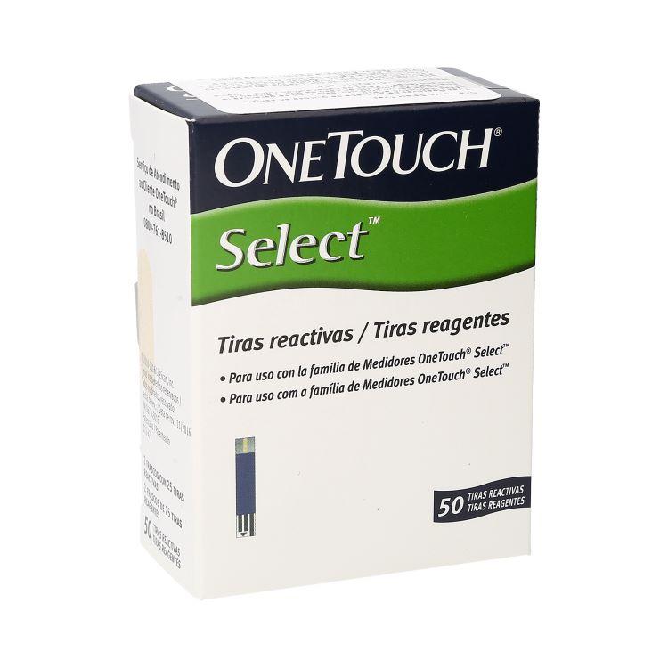 One Touch Select Tiras Reactivas Con 50