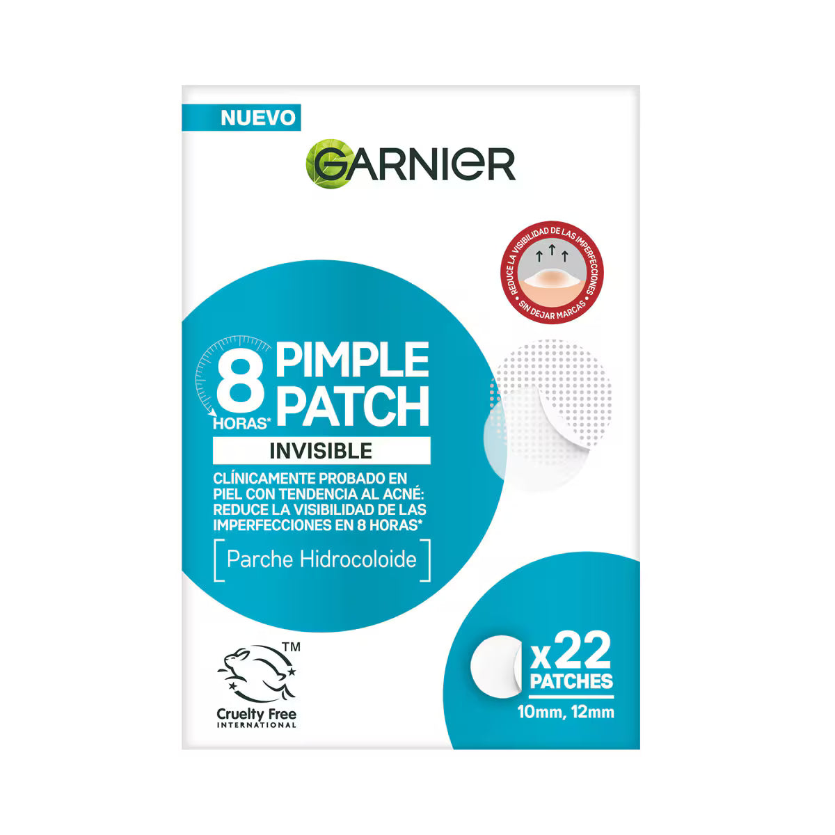 Parches Garnier Pimple Patch Anti-Acne Invisible Con 22 Piezas