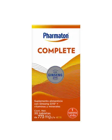 Pharmaton Complete Suplemento Alimenticio Con 30 Tabletas
