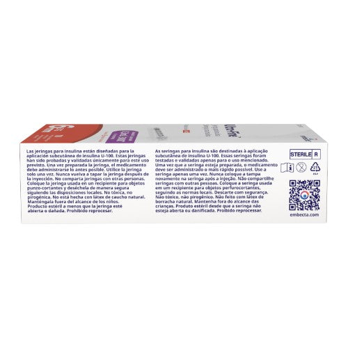 Jeringa Ultra Fine Insulina 0.3 Ml 31 G X 6 Mm Con 10