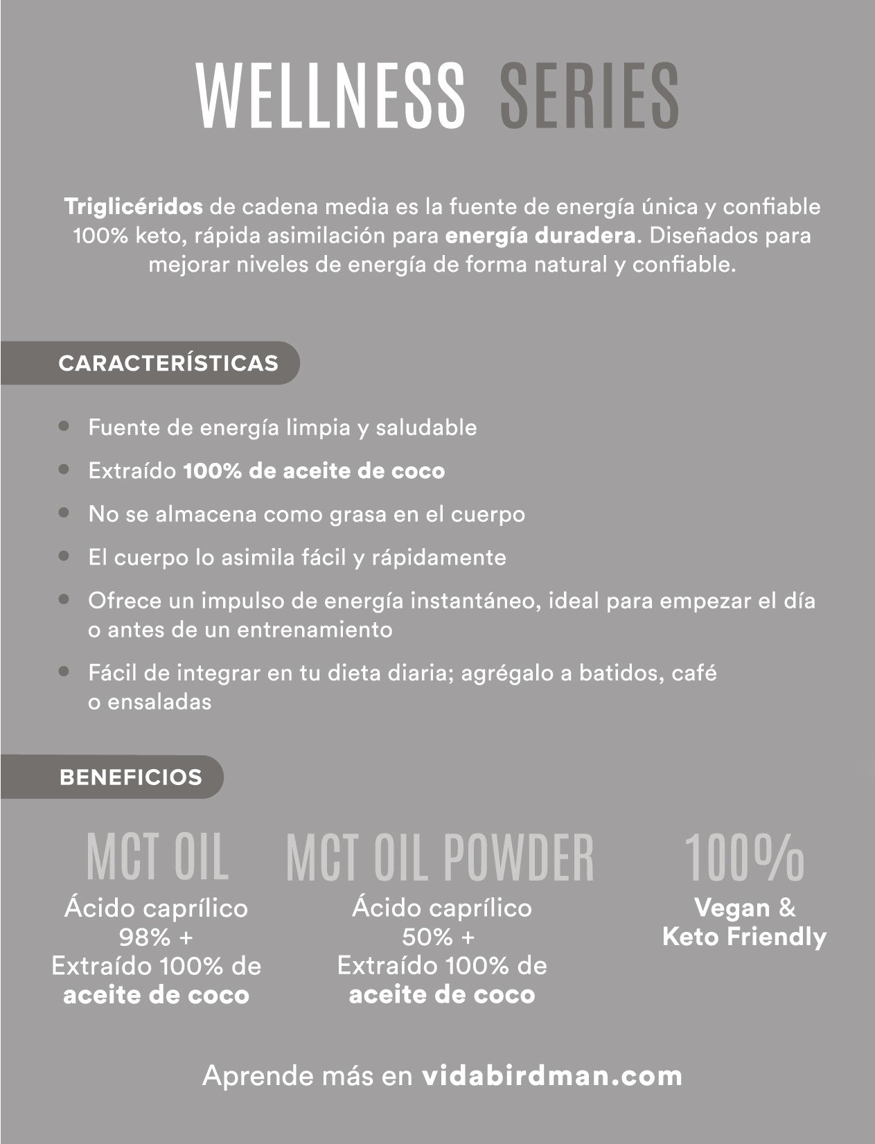 Bs Mct Oil Powder Vainilla Polvo 432 G Birdman