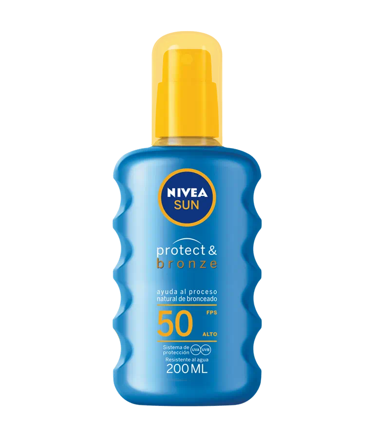 Bloqueador Nivea Sun Protec & Bronze Fps 50 Spray 200 Ml