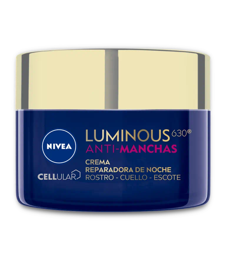 Crema Nivea Luminous 630 Anti Manchas Noche Reparadora Rostro Cuello Escote 50 Ml