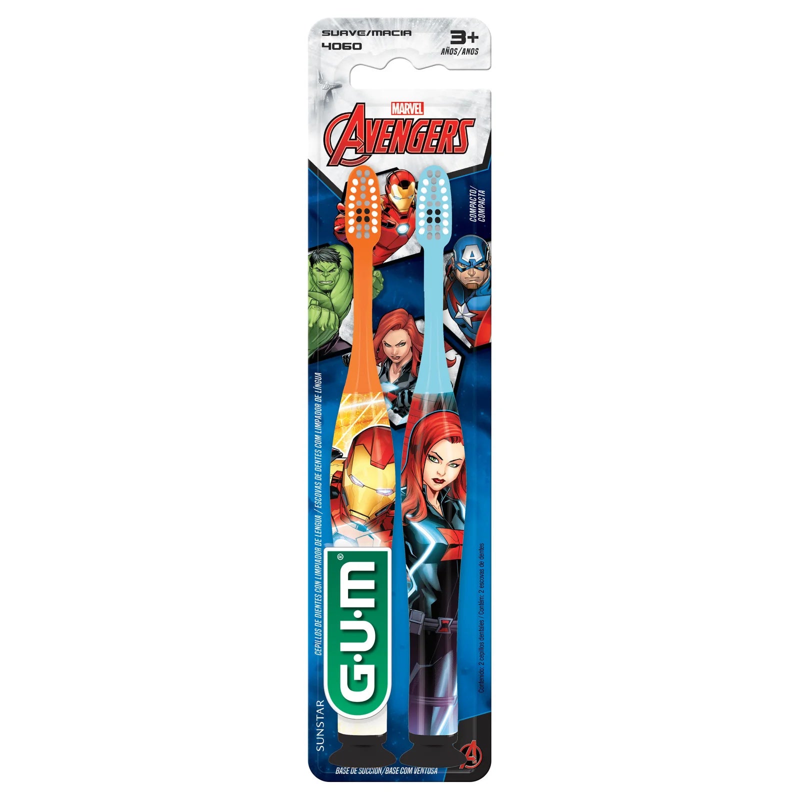 Cepillo Dental Gum Infantil Avengers 2 Pack