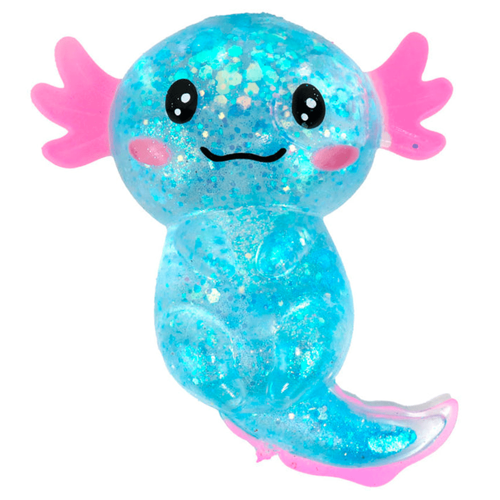 Ajolotito Squishy Con Glitter