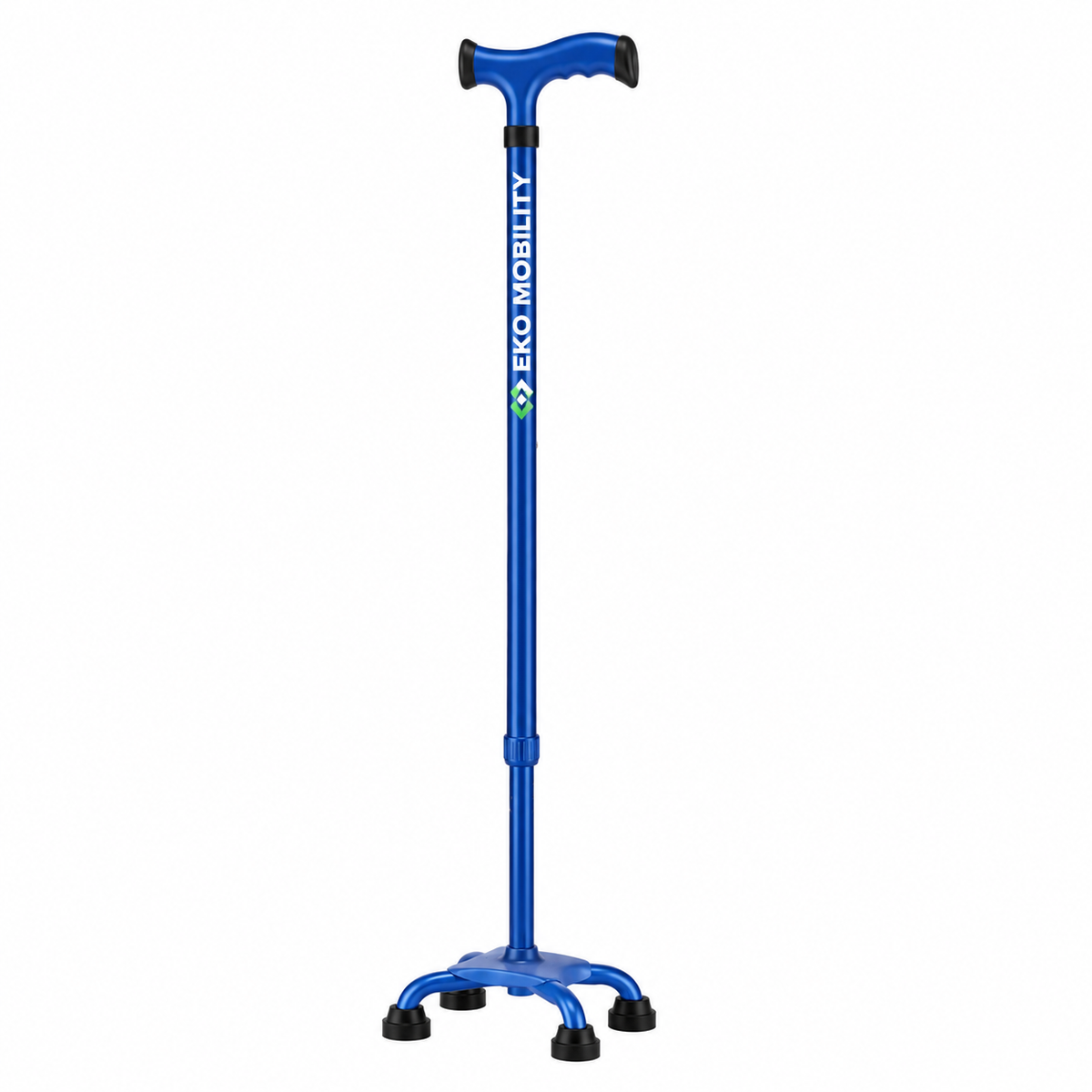 Eb040802J Baston 4 Apoyos Anodizado Azul Base Plastica