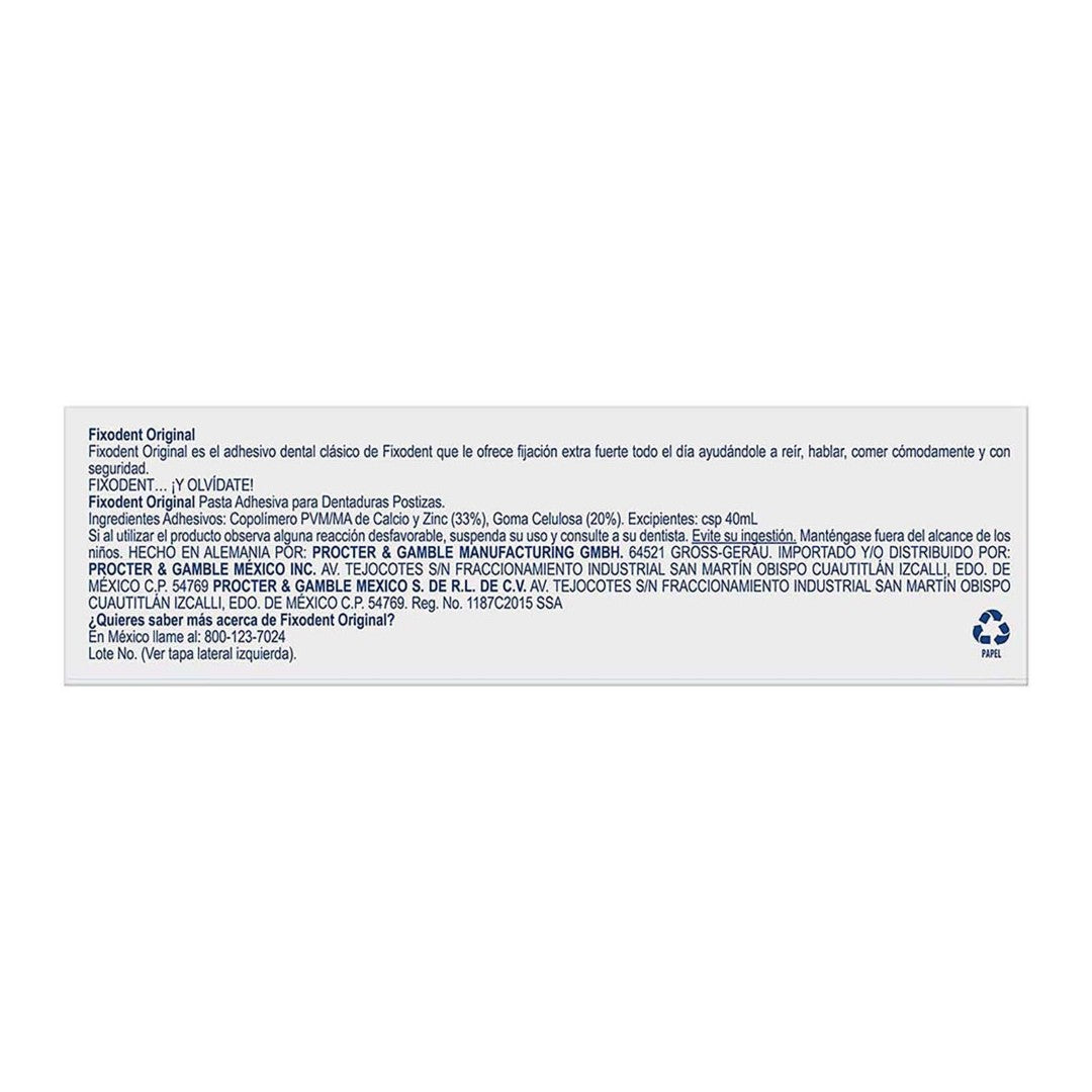 Adhesivo Dental Fixodent Original 40 Ml