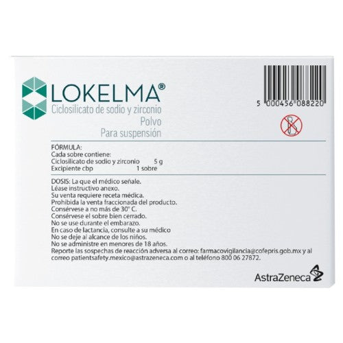 Lokelma 5 G Polvo Para Suspension Con 30 Sobres