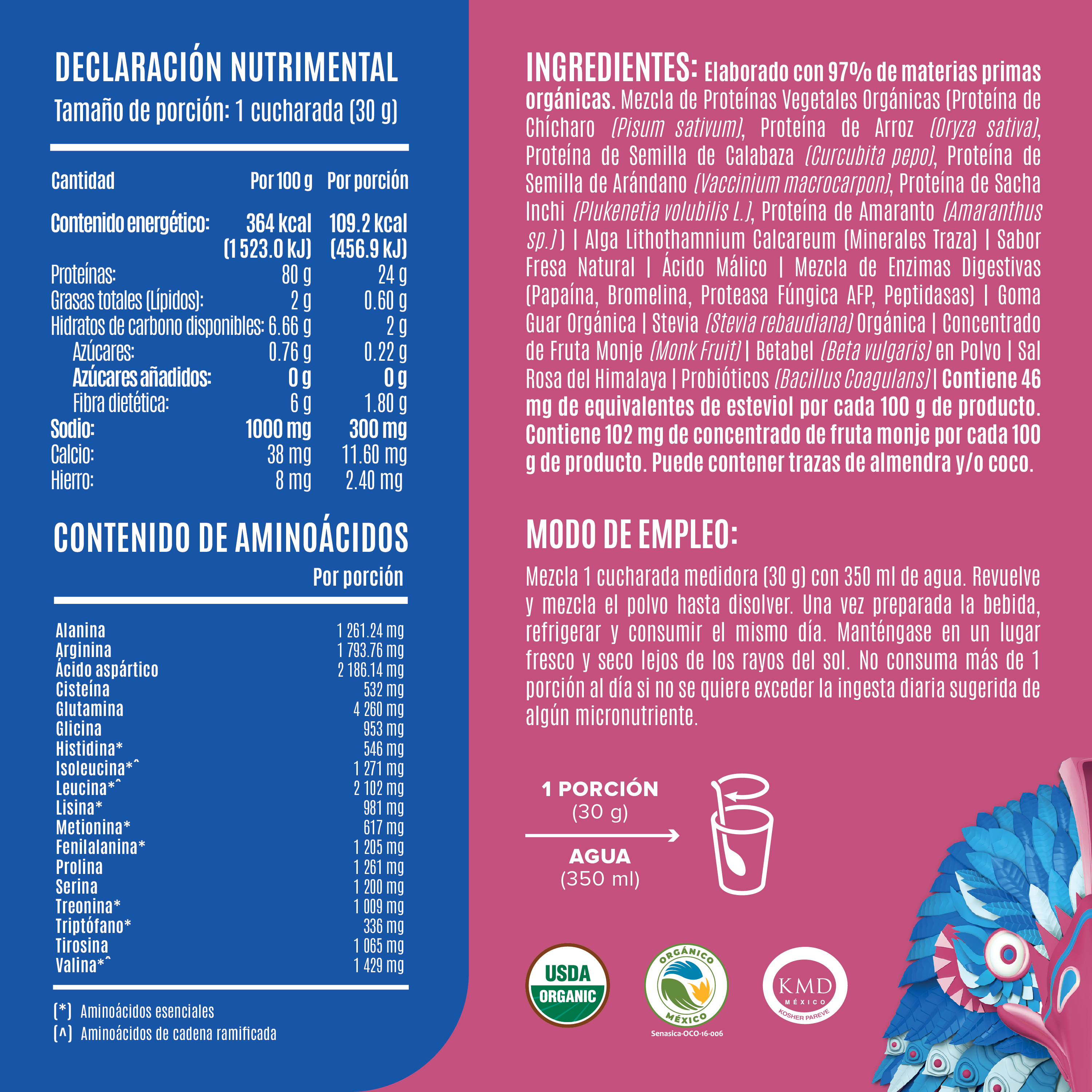 Falcon Proteina Fresa 510 G Birdman