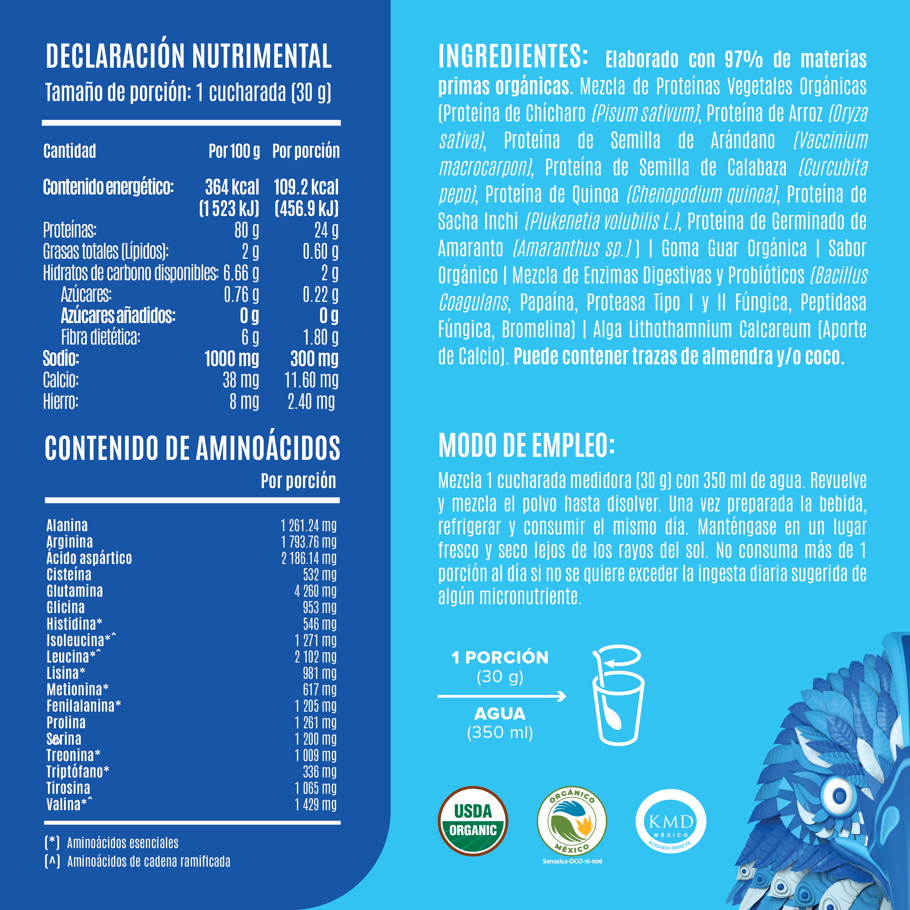 Falcon Proteina Natural 510 G Birdman