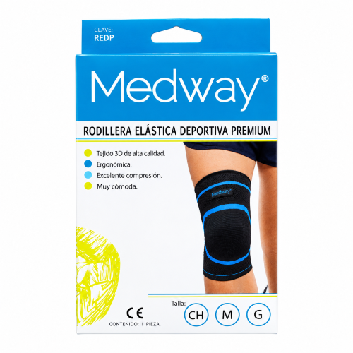 Rodillera Elastica Deportiva Premium Grande Medway