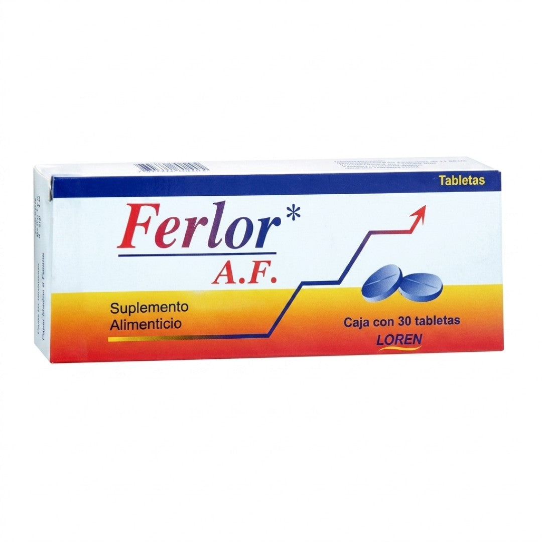 Ferlor A.F. (Fumarato Ferroso) Con 30 Tabletas