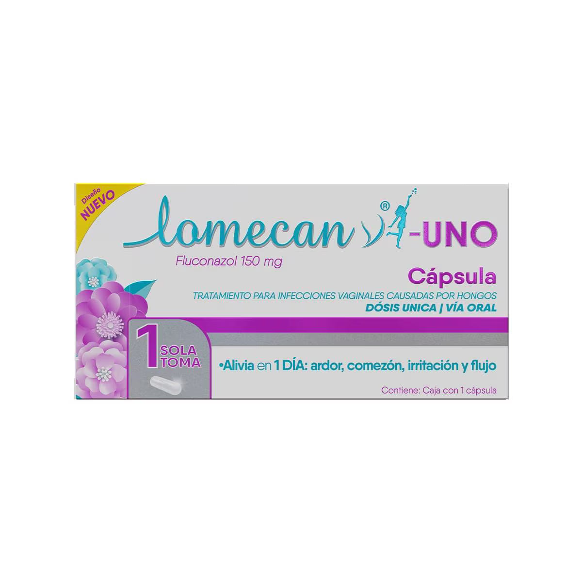 Lomecan V Uno 150 Mg 1 Toma Con 1 Capsula