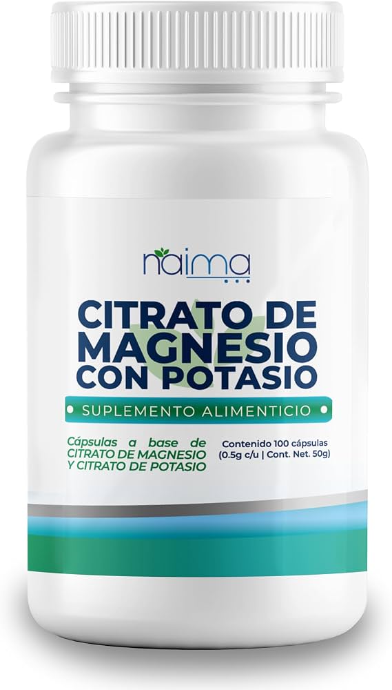 Citrato De Magnesio Y Potasio 100 Capsulas Naima