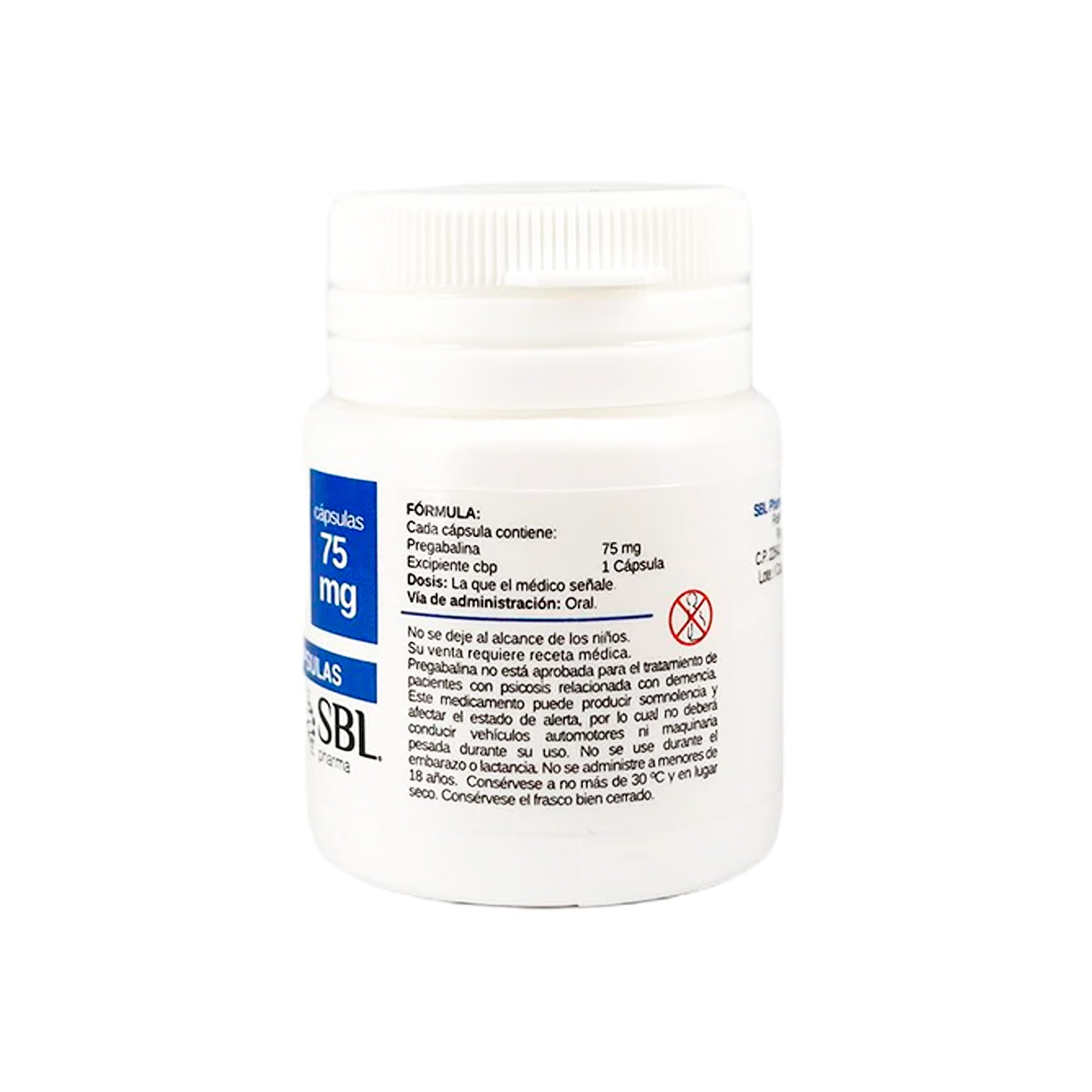 Gabadiol (Pregabalina) 75 Mg Capsulas 28 Sbl
