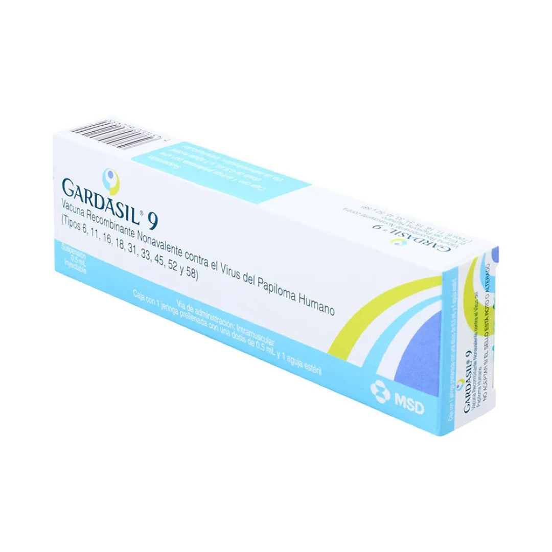Gardasil 9 Nonavalente Vacuna Papiloma Humano Suspension Inyectable 0.5 Ml