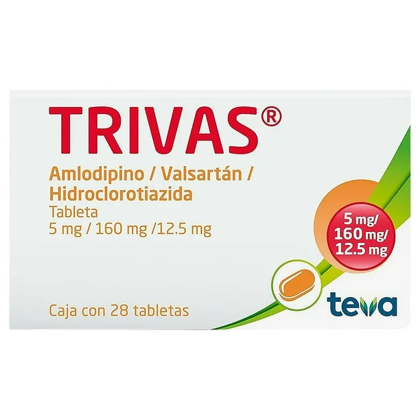 Trivas 5/160/12.5 Mg Con 28 Tabletas