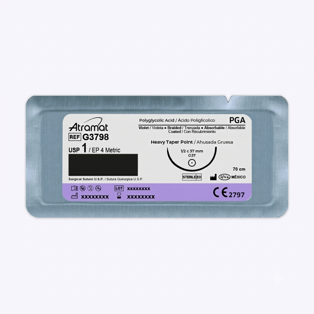 Acido Poliglicolico 1 G3798-75 37 Mm 70 Cm Atramat