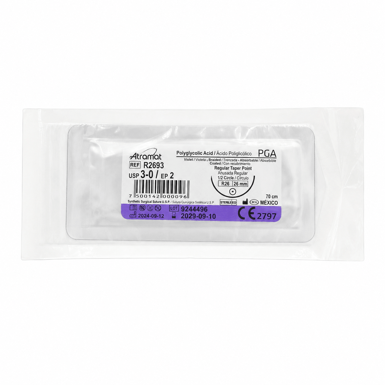 Acido Poliglicolico 3-0 26 Mm R2693