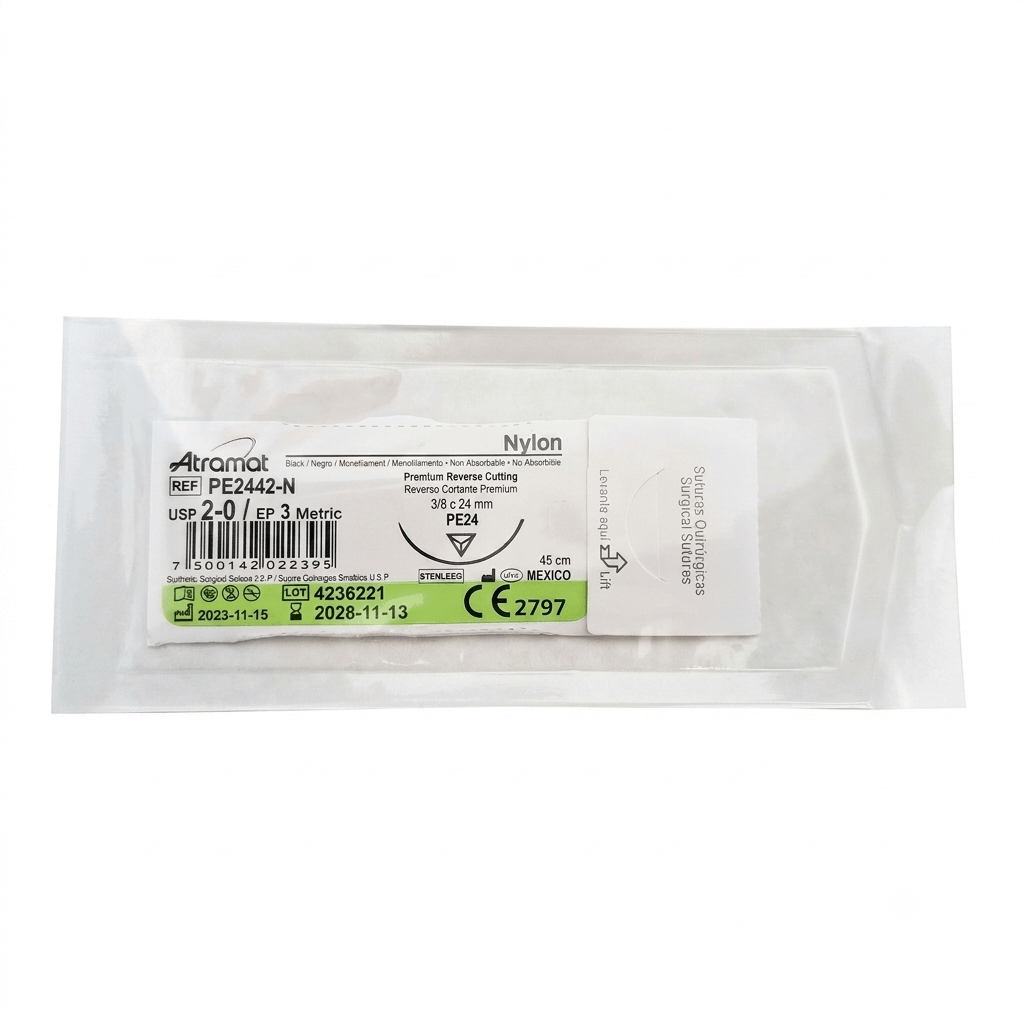 Nylon 2-0 Pe2442-N 3/8 24 Mm 45 Cm Atramat Pieza