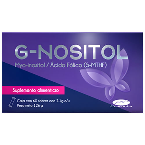 G-Nositol Suplemento Alimenticio Con 60 Sobres De 2.1 G C/U