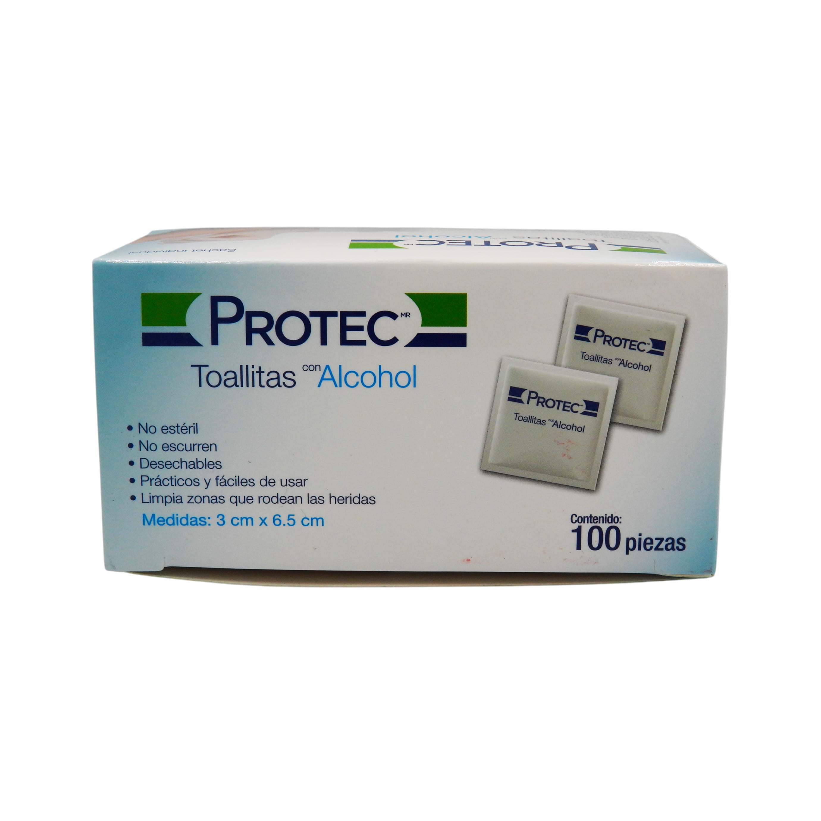 Toallitas Con Alcohol Protec Con 100 Pzas