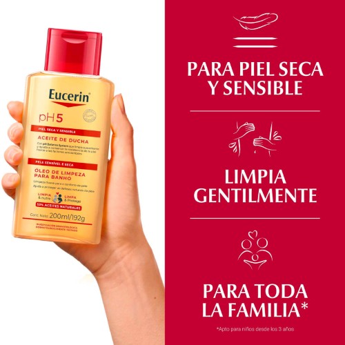 Aceite De Ducha Ph5 Eucerin Baño 200 Ml