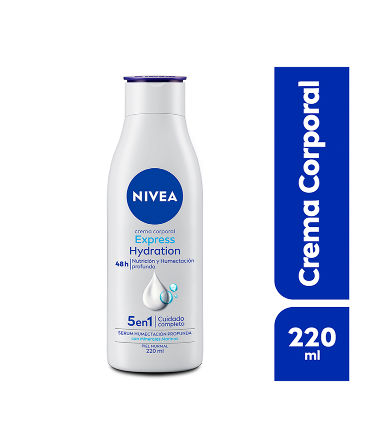 Crema Corporal Nivea Express Hydration Piel Normal 220 Ml