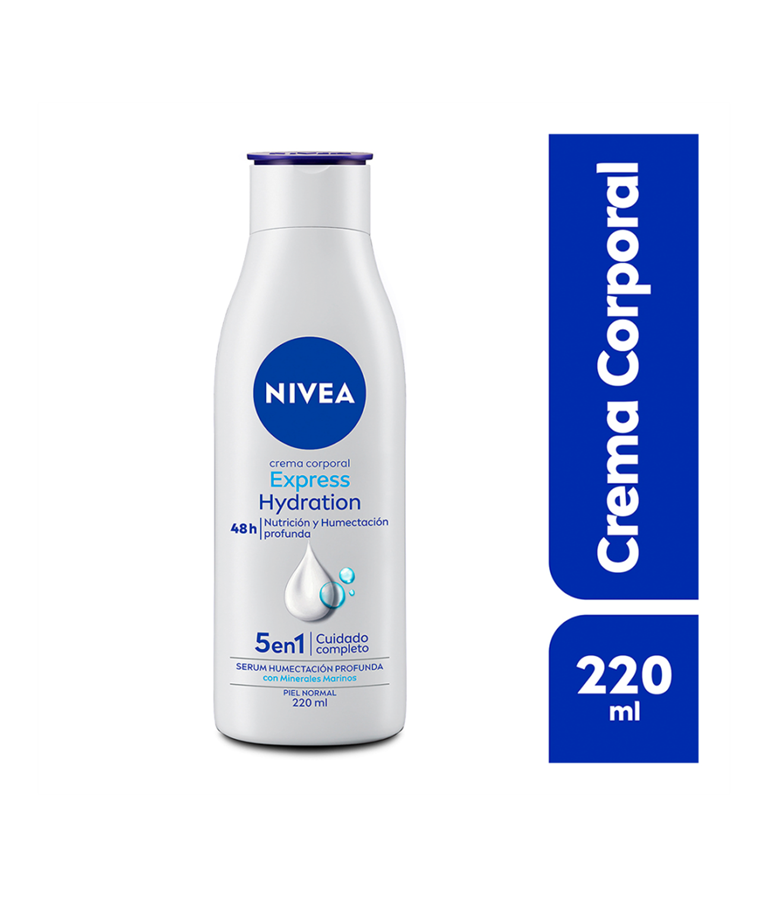 Crema Corporal Nivea Express Hydration Para Piel Normal 220 Ml