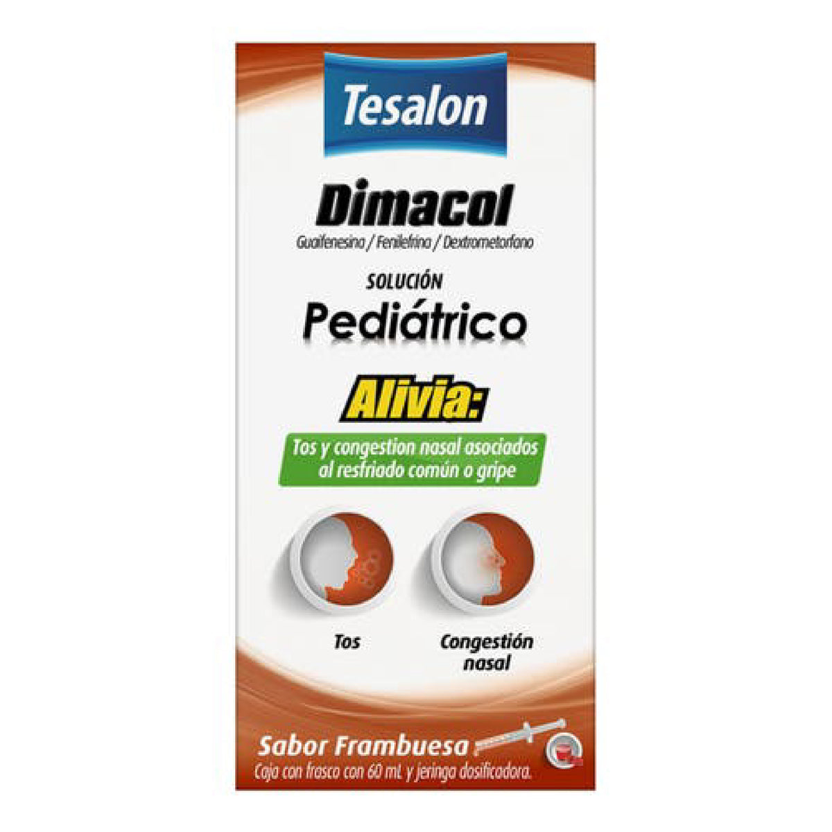 Dimacol Pediatrico Triple Accion 60 Ml Frambuesa Jeringa Dosificadora