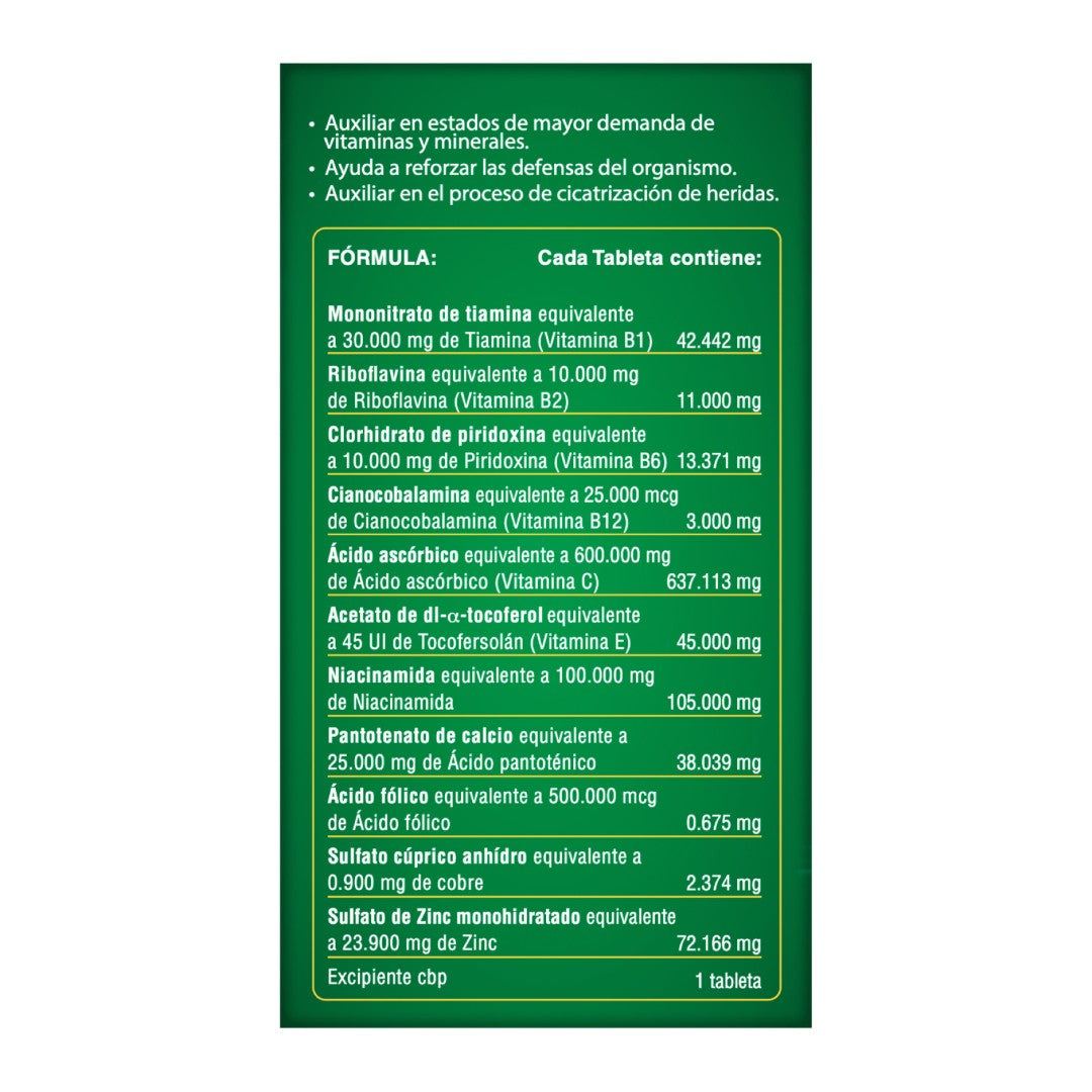 Stresstabs 600 Zinc Con 30 Tabletas