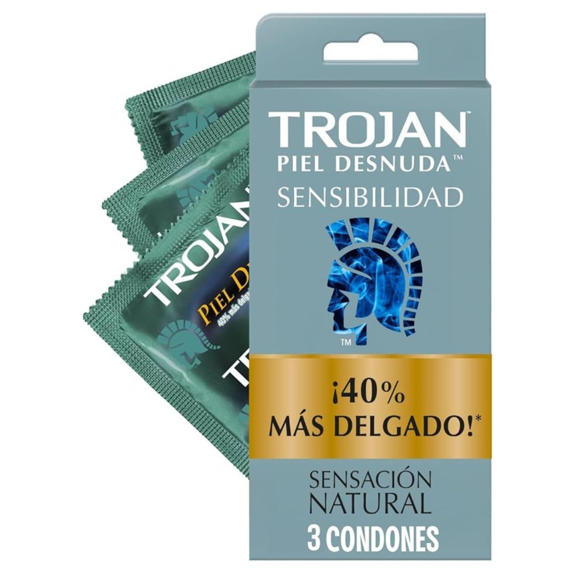 Preservativo Trojan Piel Desnuda Con 3
