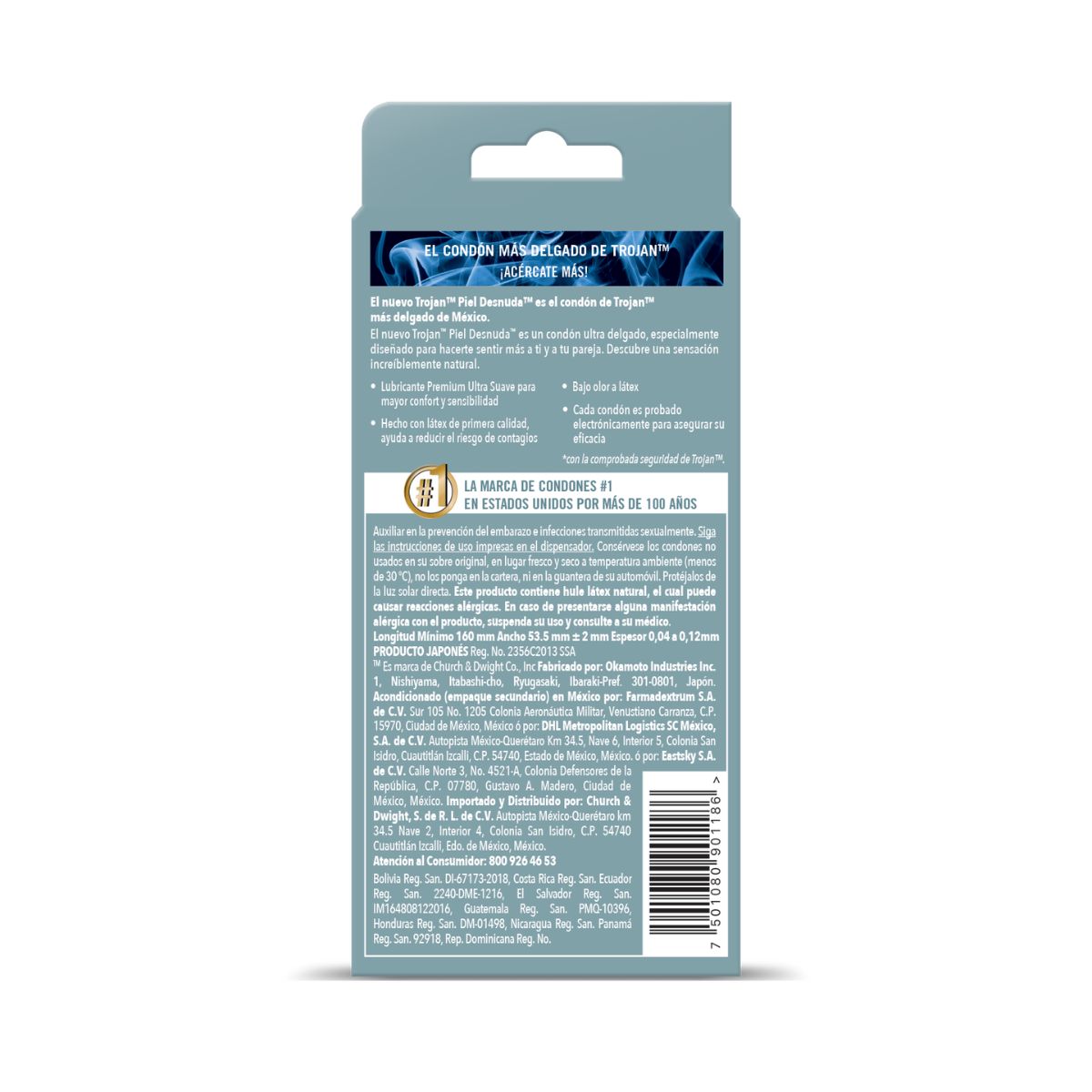 Preservativo Trojan Piel Desnuda Con 3