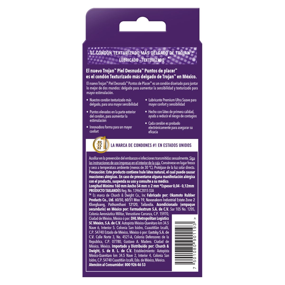 Preservativo Trojan Piel Desnuda Text Con 3