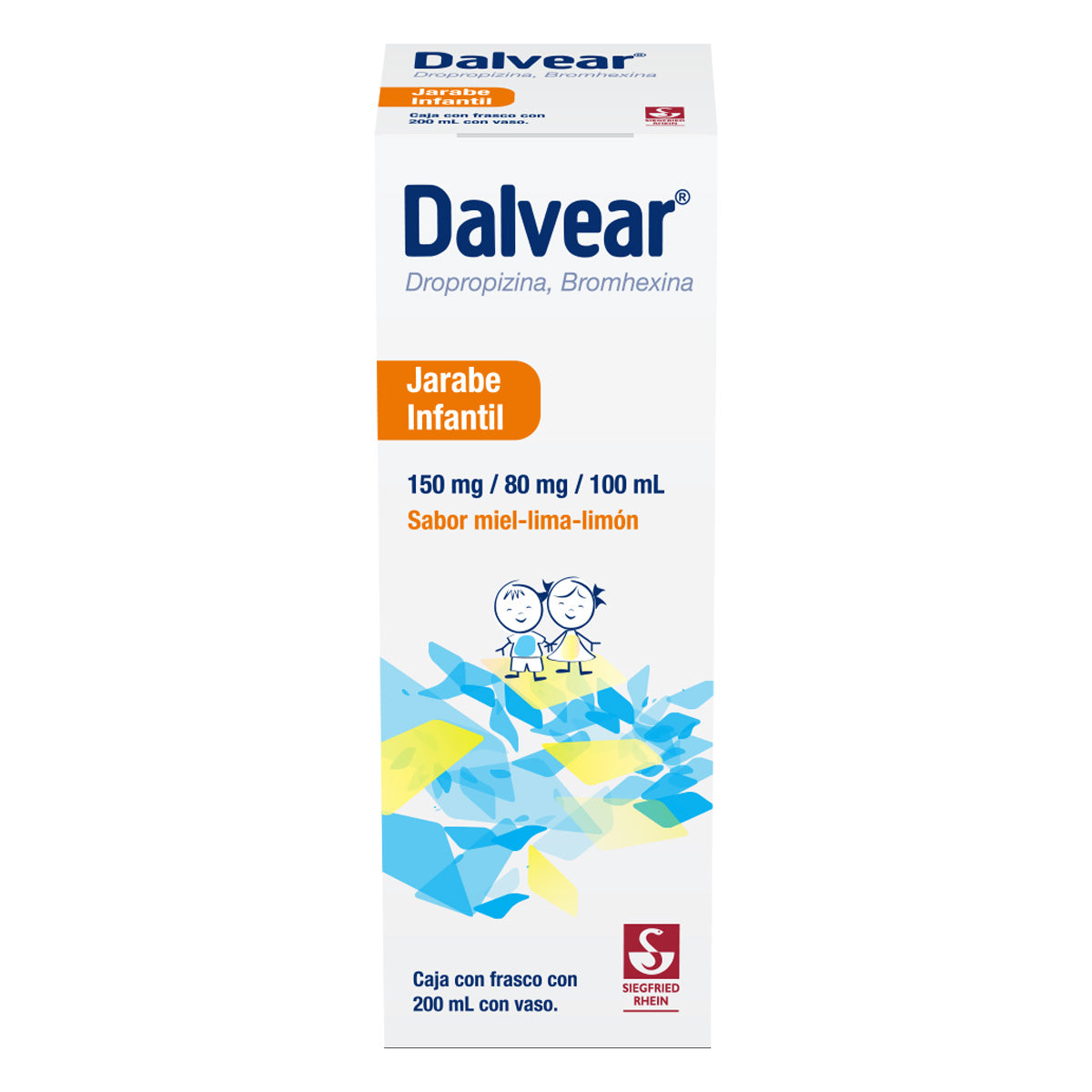 Dalvear Infantil 150 Mg / 80 Mg - Jarabe Sabor Miel Y Lima Limón 200 Ml (Dropropizina Y Bromhexina)