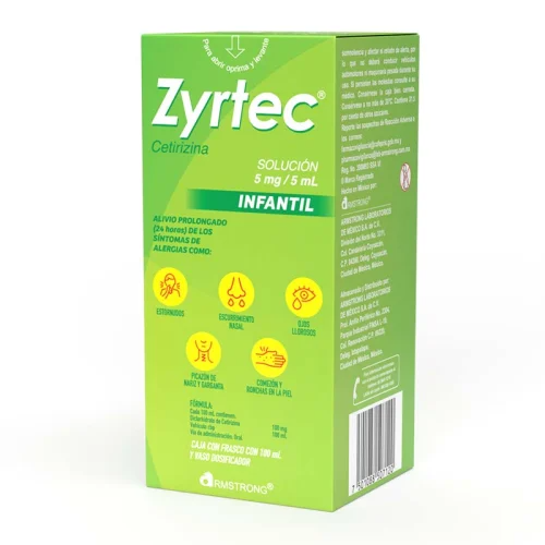 Zyrtec 5 Mg Infantil Solucion 100 Ml Con Dosificador