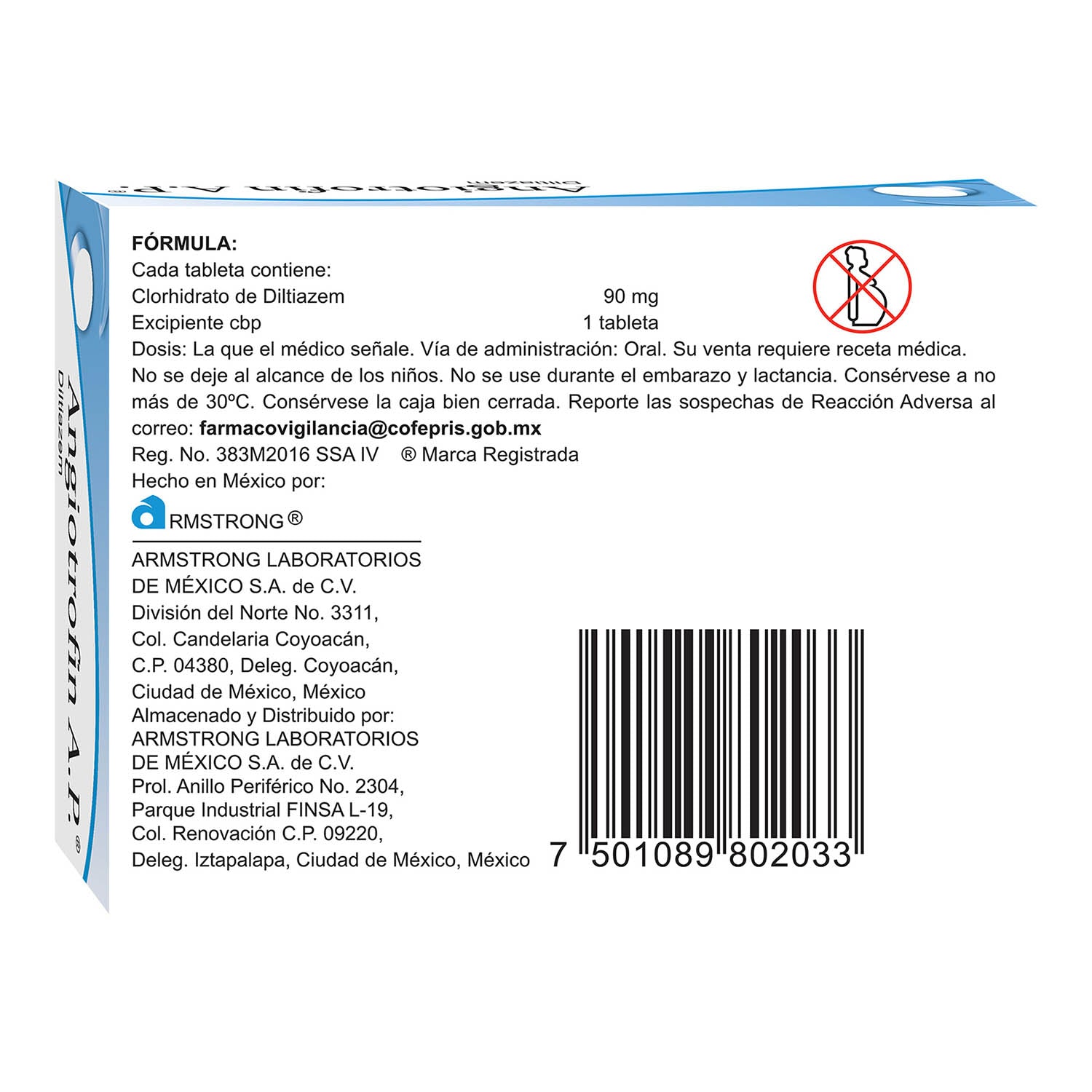 Angiotrofin-A-P 90 Mg Con 20 Tabletas