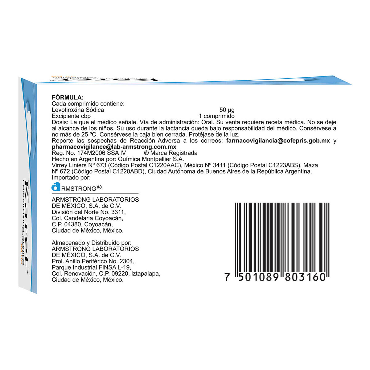 Karet 50 Mg Con 50 Comprimidos