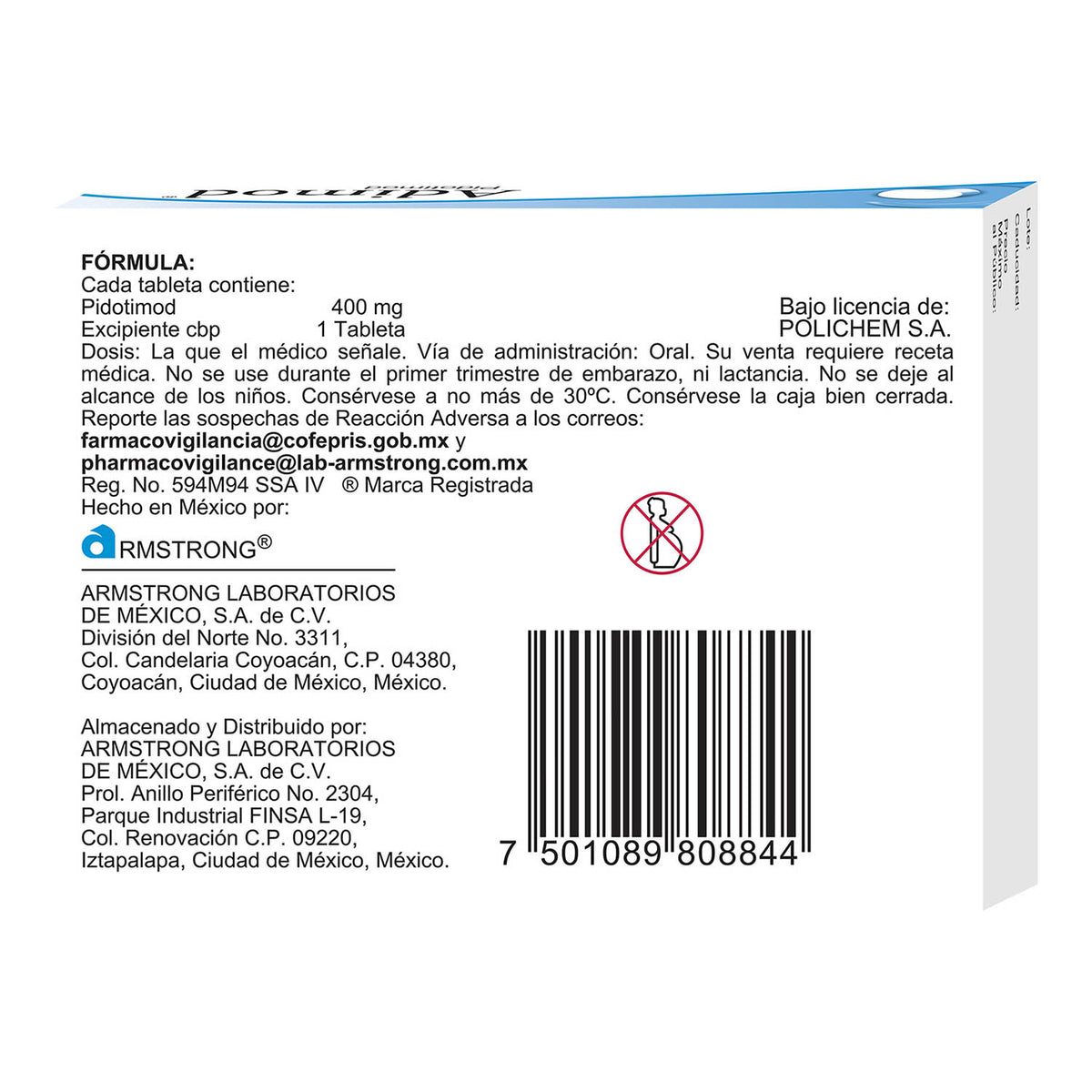 Adimod 400 Mg Con 20 Tabletas
