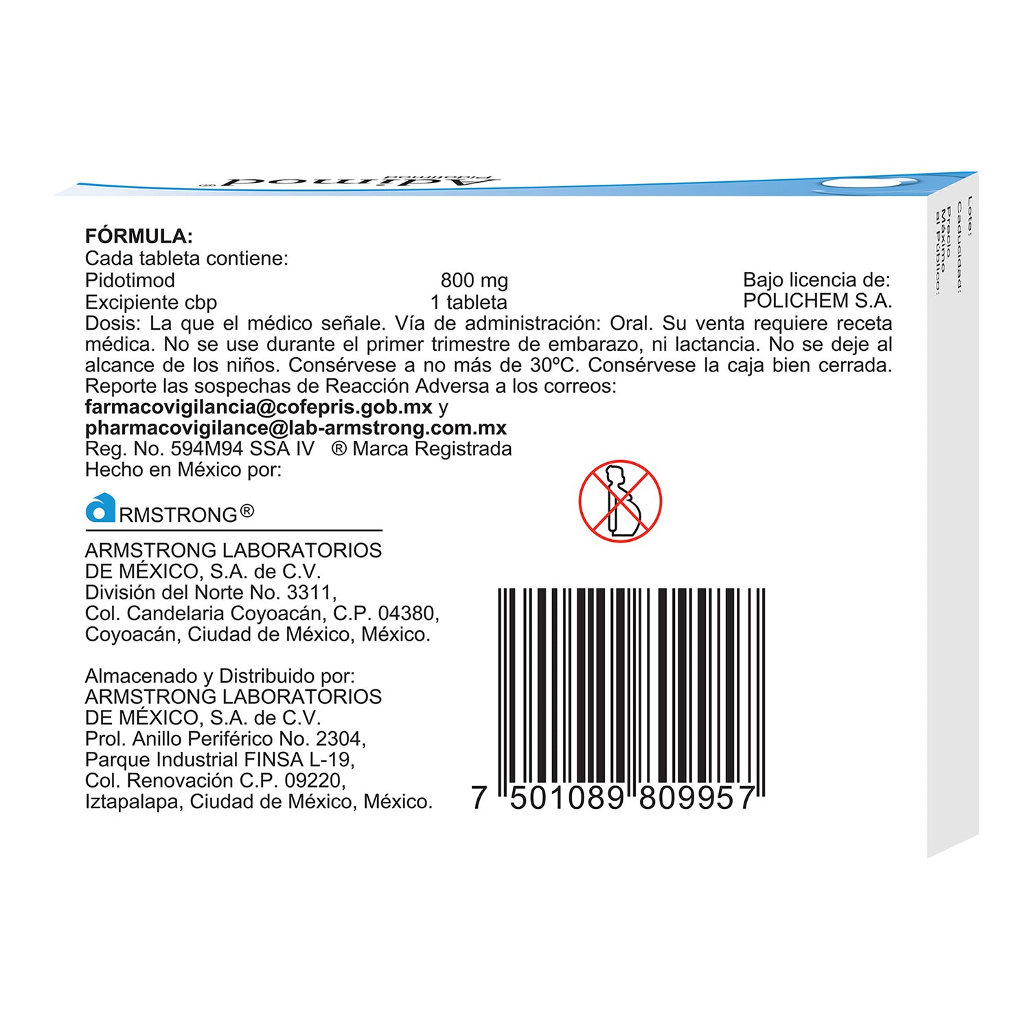 Adimod 800 Mg Caja Con 20 Tabletas
