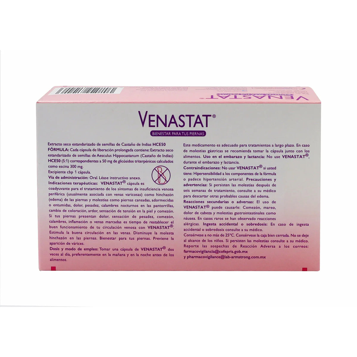 Venastat 50 Mg Lib Prolong Con 60 Capsulas