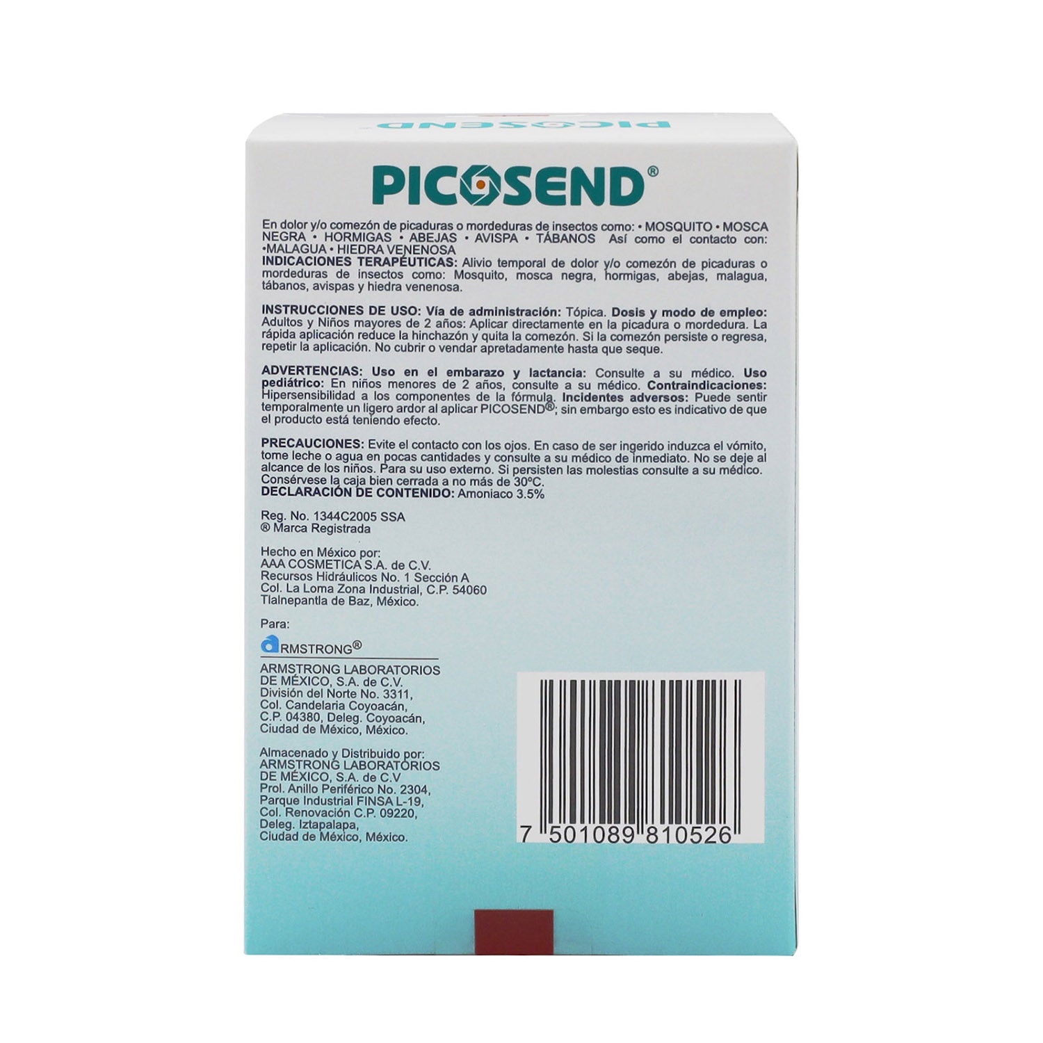Picosend (Amoniaco 3.5% ) Solucion Tubo 11 Ml