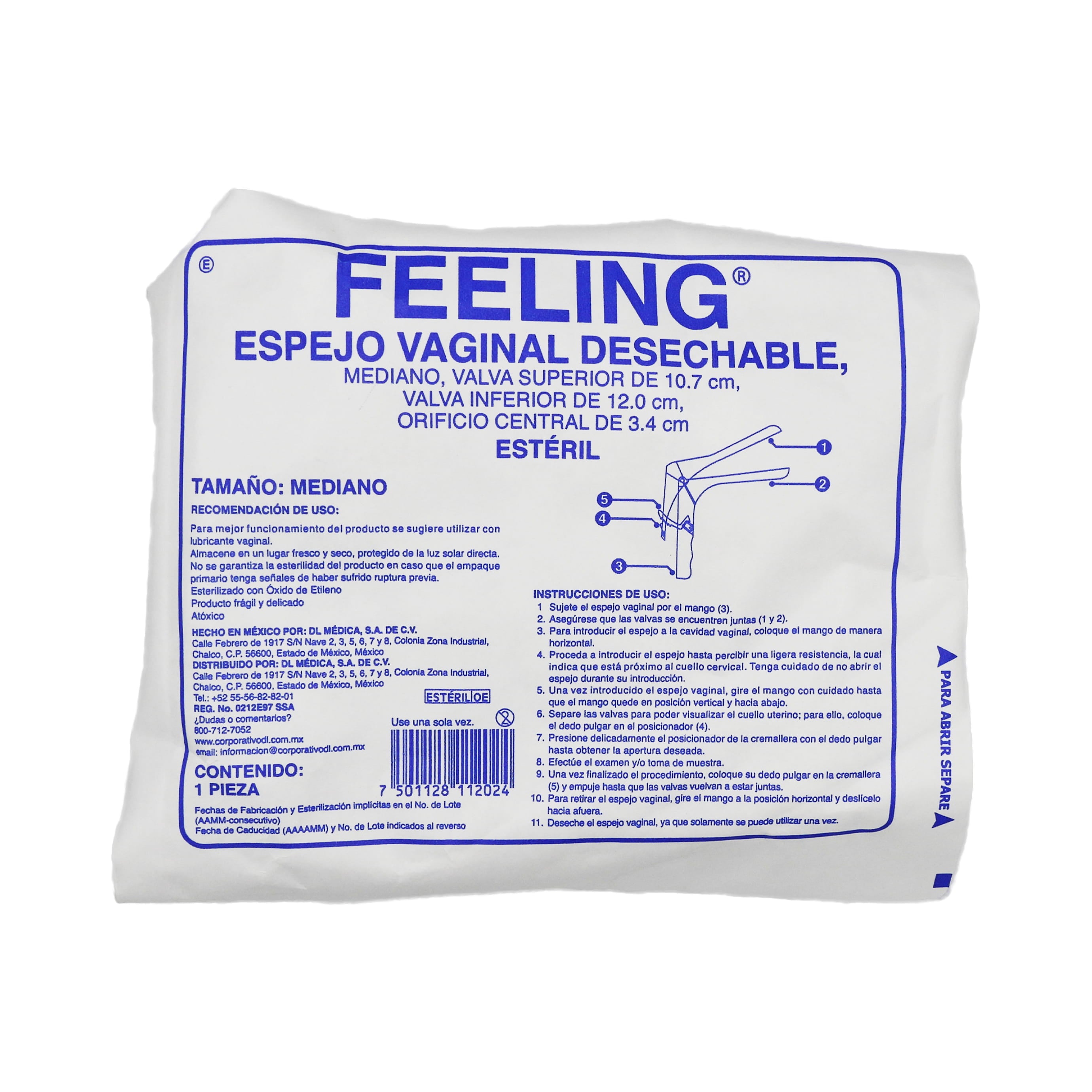 Espejo Vaginal Mediano Dl Feeling