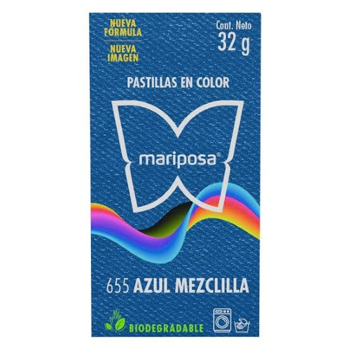 Colorante Mariposa Pastillas Azul Mez655 24 G