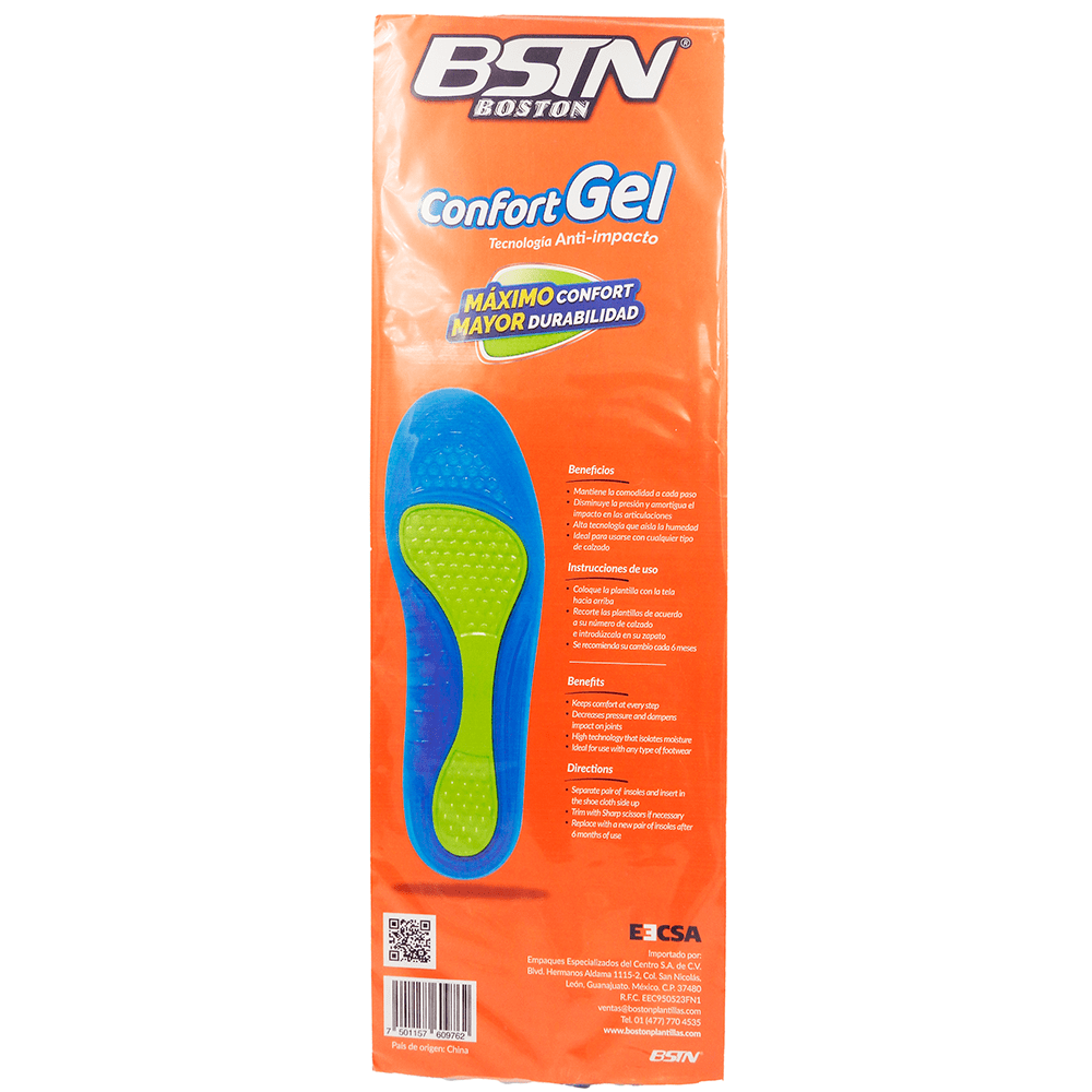 Plantilla Boston Confort Gel Dama Talla 37