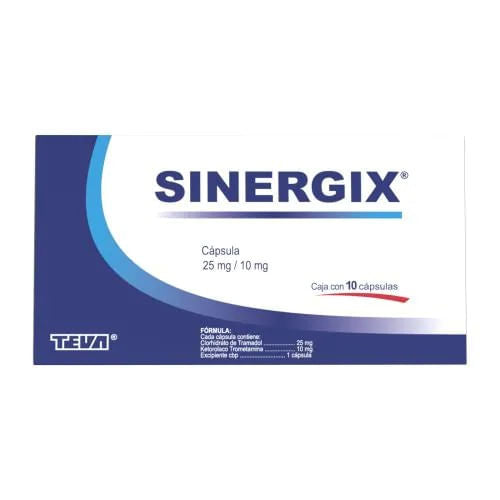 Sinergix 25/10Mg Con 10 Capsulas