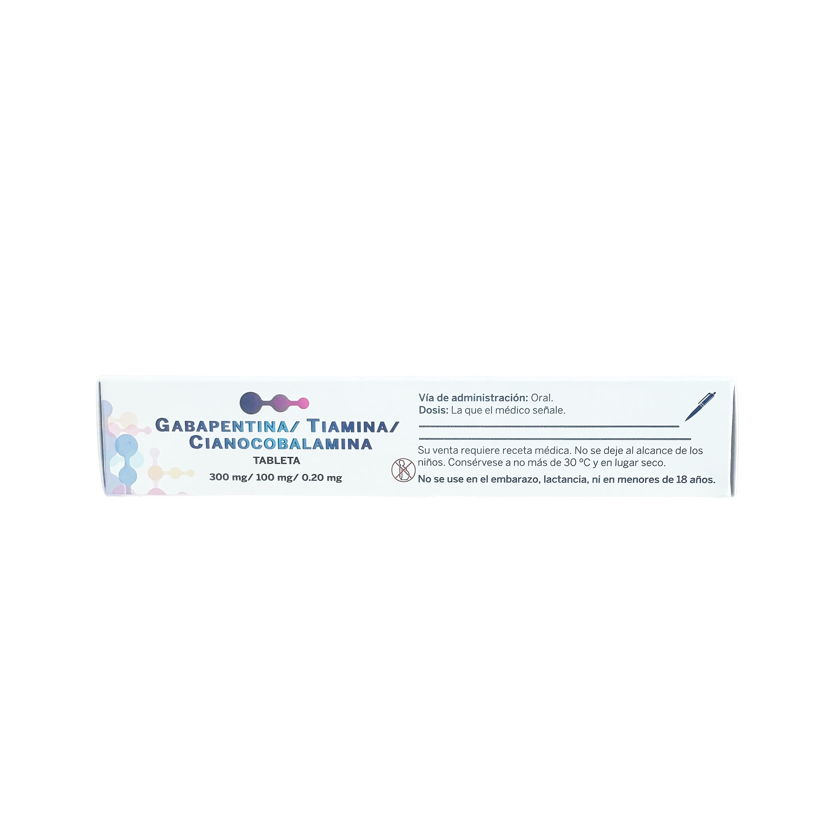 Gabapentina /Tiamina/Cianocobalamina Con 30 Tabletas Serral