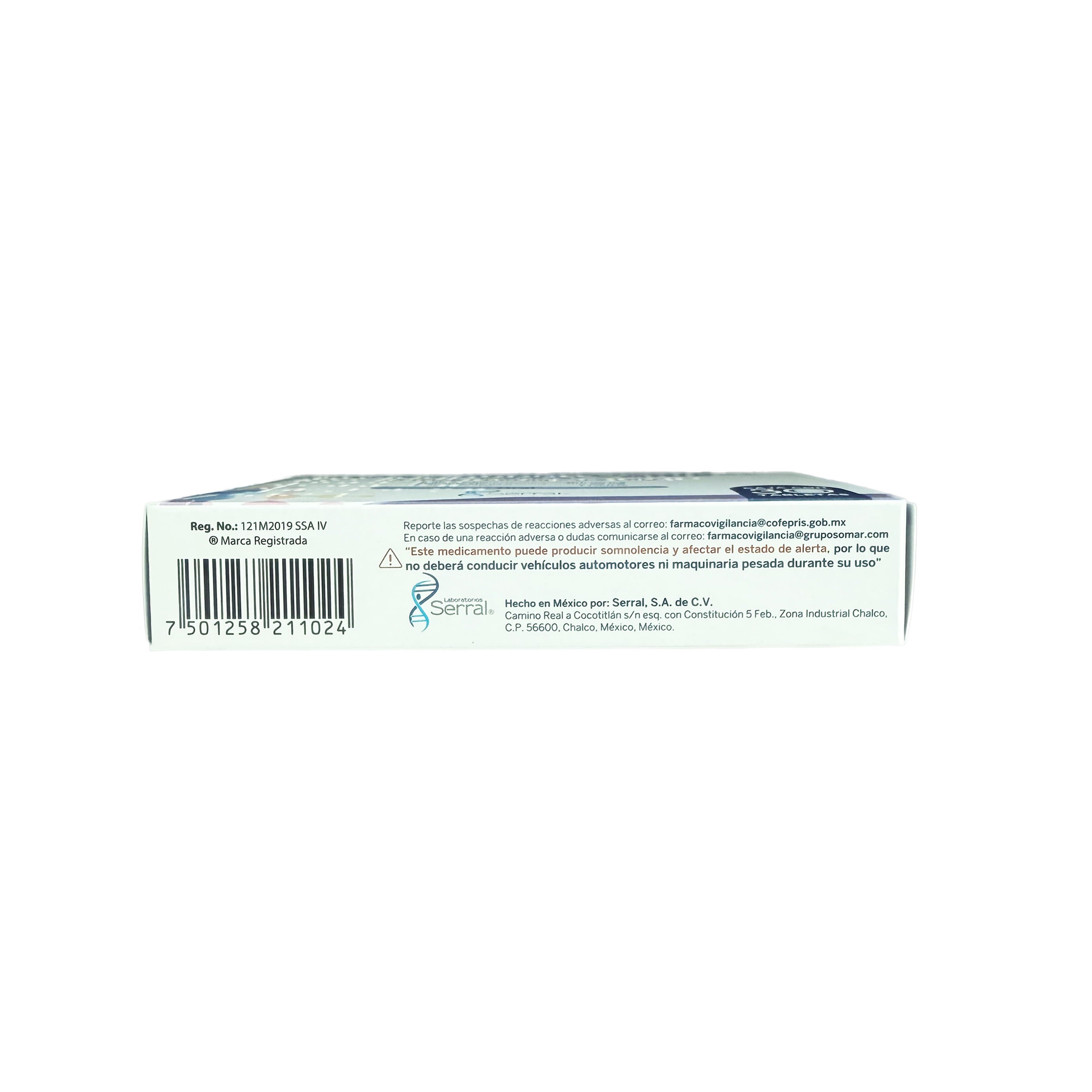 Gabapentina /Tiamina/Cianocobalamina Con 30 Tabletas Serral